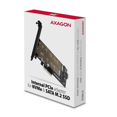 SSD ACC ADAPTER NVME/SATA/M.2/SP&LP PCEM2-D AXAGON SSD ACC ADAPTER NVME/SATA/M.2/SP&LP PCEM2-D AXAGON