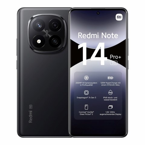 Smartfon Xiaomi Redmi Note 14 Pro+ 5G 8/256GB Midnight Black Smartfon Xiaomi Redmi Note 14 Pro+ 5G 8/256GB Midnight Black