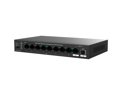 Tenda TEG1110PF-8-120W łącza sieciowe Nie zarządzany Gigabit Ethernet (10/100/1000) Obsługa PoE Czarny Tenda TEG1110PF-8-120W łącza sieciowe Nie zarządzany Gigabit Ethernet (10/100/1000) Obsługa PoE Czarny