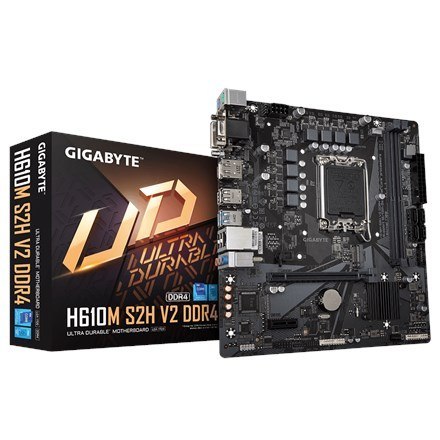 GIGABYTE H610M S2H V2 DDR4 płyta główna Intel H610 Express LGA 1700 micro ATX GIGABYTE H610M S2H V2 DDR4 płyta główna Intel H610 Express LGA 1700 micro ATX