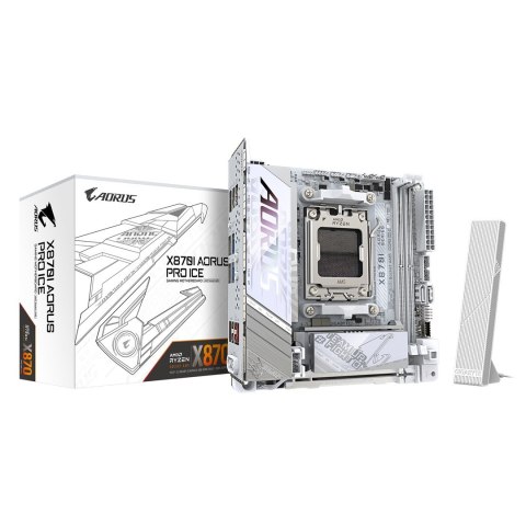 Płyta główna Gigabyte X870I AORUS PRO ICE (X870, AM5, mITX, DDR5) Płyta główna Gigabyte X870I AORUS PRO ICE (X870, AM5, mITX, DDR5)