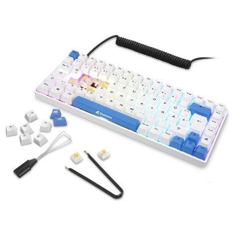 SKILLER SGK50 S3 PBT WHITE/HOT-SWAP/75 LAYOUT/SPIRALCAB SKILLER SGK50 S3 PBT WHITE/HOT-SWAP/75 LAYOUT/SPIRALCAB