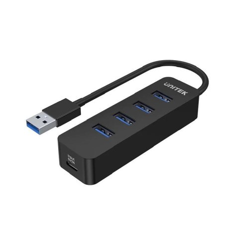 UNITEK uHUB Q4 USB 3.2 Gen 1 (3.1 Gen 1) Type-A 5000 Mbit/s Czarny UNITEK uHUB Q4 USB 3.2 Gen 1 (3.1 Gen 1) Type-A 5000 Mbit/s Czarny