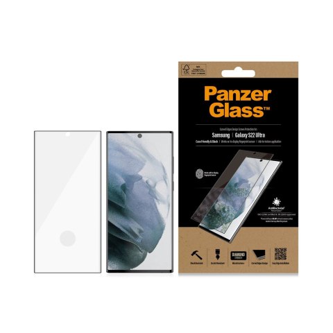 PANZERGLASS SZKŁO HARTOWANE SAMSUNG GALAXY S22 ULTRA 5G ANTYBAKTERYJNE DO ETUI 7295