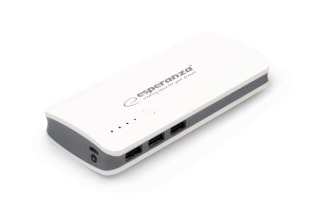 PowerBank Esperanza Radium EMP106WE (8000mAh; microUSB, USB 2.0; kolor biały) (WYPRZEDAŻ)