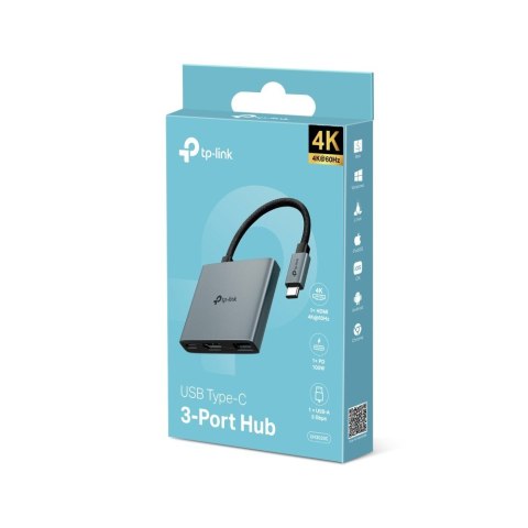 TP-Link UH3020C huby i koncentratory USB Type-C 5000 Mbit/s Szary TP-Link UH3020C huby i koncentratory USB Type-C 5000 Mbit/s Szary