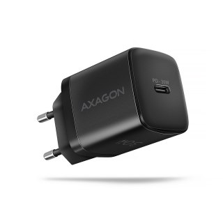 Axagon ACU-PD30 kroviklis jungiama tinkl PD 30W, 1x port USB-C, PD3.0/QC3.0/AFC/FCP/Apple Juoda Telefon komórkowy, Smartfon, Sma