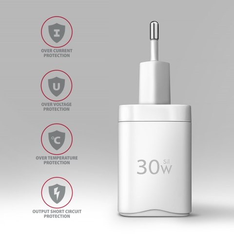 Axagon ACU-PD30W wall charger 1x QC3.0/AFC/FCP/PD type-C 30W white Telefon komórkowy, Smartfon, Smartwatch, Tablet, Uniwersalne Axagon ACU-PD30W wall charger 1x QC3.0/AFC/FCP/PD type-C 30W white Telefon komórkowy, Smartfon, Smartwatch, Tablet, Uniwersalne