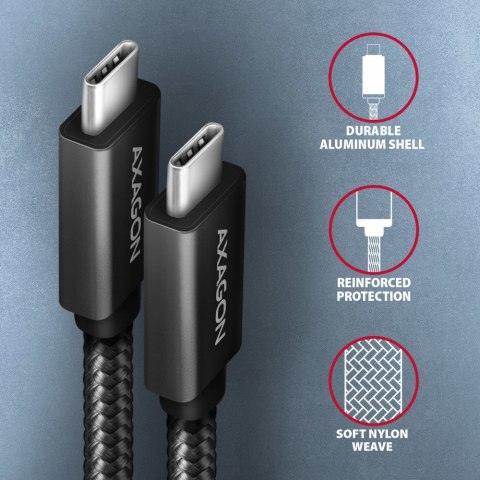Axagon BUCM32-CM15AB kabel USB USB 3.2 Gen 2x2 1,5 m USB C Czarny Axagon BUCM32-CM15AB kabel USB USB 3.2 Gen 2x2 1,5 m USB C Czarny