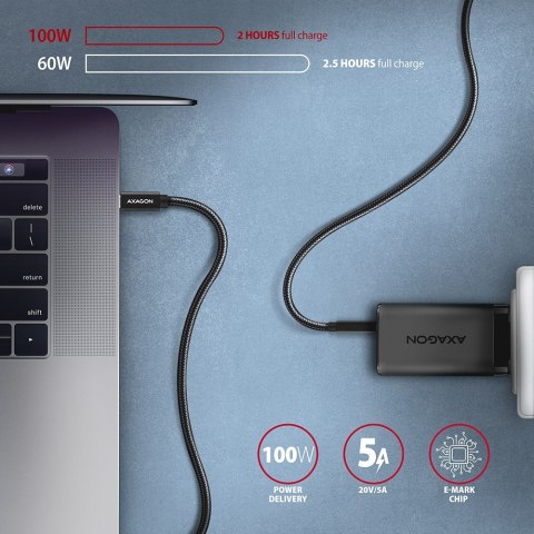Axagon BUCM32-CM15AB kabel USB USB 3.2 Gen 2x2 1,5 m USB C Czarny Axagon BUCM32-CM15AB kabel USB USB 3.2 Gen 2x2 1,5 m USB C Czarny