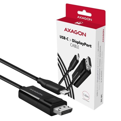 Axagon RVC-DPC adapter kablowy 1,8 m USB Type-C DisplayPort Czarny