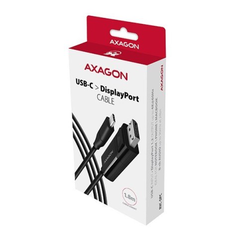 Axagon RVC-DPC adapter kablowy 1,8 m USB Type-C DisplayPort Czarny