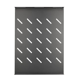 Extralink Półka 1U 350mm Czarna 19", 472x352mm, mocowana punktowo, do szaf o głębokości 600mm