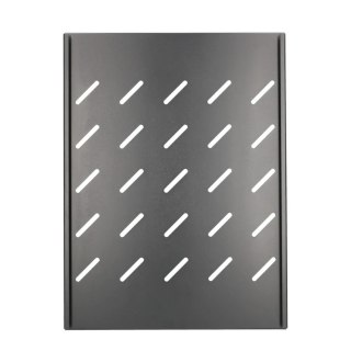 Extralink Półka 1U 350mm Czarna 19", 472x352mm, mocowana punktowo, do szaf o głębokości 600mm