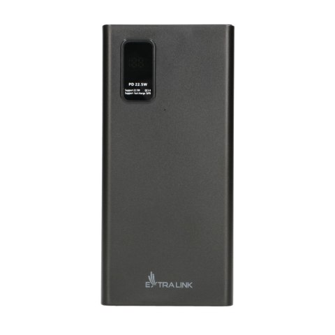Extralink Powerbank EPB-067B 10000mAh Czarny Power bank, Fast Charging, USB-C