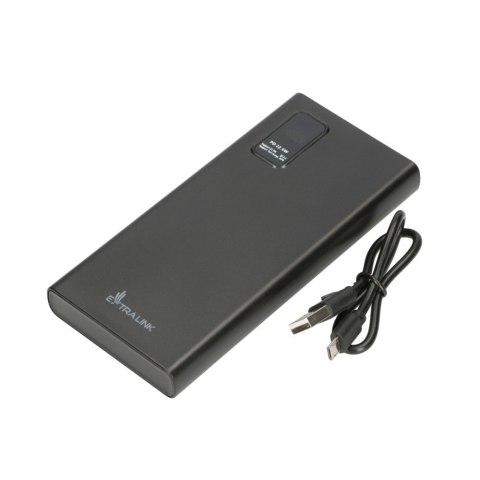 Extralink Powerbank EPB-067B 10000mAh Czarny Power bank, Fast Charging, USB-C