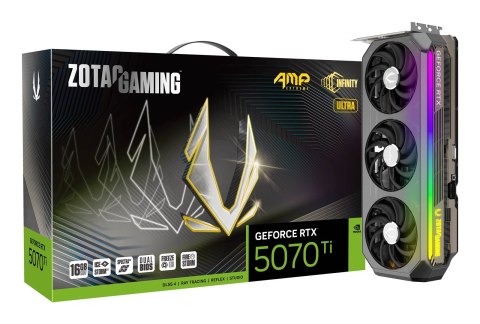 Karta graficzna Zotac RTX 5070 TI AMP Extreme Infinity ultra 16GB GDDR7 HDMI Karta graficzna Zotac RTX 5070 TI AMP Extreme Infinity ultra 16GB GDDR7 HDMI