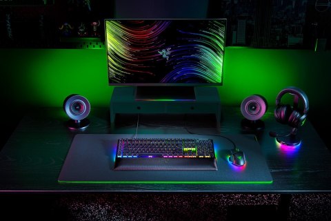 Klawiatura Razer BlackWidow V4 - Podświetlenie - USB-C - QWERTZ - Niemiecki - Przełącznik kluczykowy: Razer Green