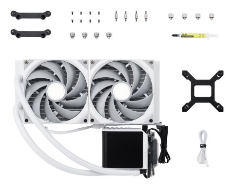 Kompletne chłodzenie wodne - 280 mm biały - AMD Socket AM4 (Ryzen) - AMD Socket AM5 (Ryzen Zen4) Kompletne chłodzenie wodne - 280 mm biały - AMD Socket AM4 (Ryzen) - AMD Socket AM5 (Ryzen Zen4)