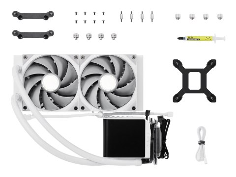 Kompletne chłodzenie wodne TRYX PANORAMA - 240 mm biały - AMD Socket AM4 (Ryzen) - AMD Socket AM5 (Ryzen Zen4)