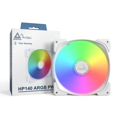 Montech HP140 ARGB PWM Obudowa komputera Wentylator 14 cm Biały 1 szt. Montech HP140 ARGB PWM Obudowa komputera Wentylator 14 cm Biały 1 szt.