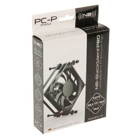 Noiseblocker BlackSilentPro PC-P Obudowa komputera Wentylator 8 cm Czarny Noiseblocker BlackSilentPro PC-P Obudowa komputera Wentylator 8 cm Czarny