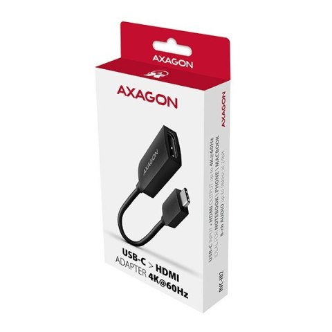 AXAGON RVC-HI2M Przejściówka z USB-C na HDMI 2.0, 4K/60Hz, Aluminium - 25 cm AXAGON RVC-HI2M Przejściówka z USB-C na HDMI 2.0, 4K/60Hz, Aluminium - 25 cm