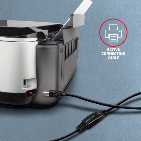 Axagon ADR-210B USB 2.0 A-M -> B-M active connecting/repeater cable 10m - Kabel - Digital/Daten kabel USB USB A USB B Czarny Axagon ADR-210B USB 2.0 A-M -> B-M active connecting/repeater cable 10m - Kabel - Digital/Daten kabel USB USB A USB B Czarny