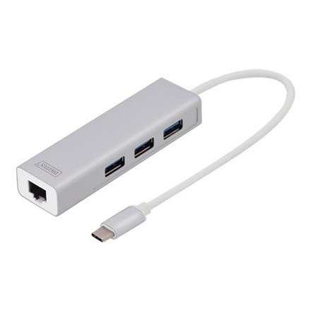 Digitus Hub USB 3.0 Type-C™ z Gigabit Ethernet Digitus Hub USB 3.0 Type-C™ z Gigabit Ethernet