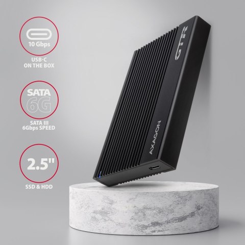 HDD ACC ENCLOSURE 2.5"/USB-C BLACK EE25-GTR AXAGON HDD ACC ENCLOSURE 2.5"/USB-C BLACK EE25-GTR AXAGON
