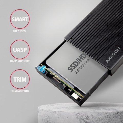 HDD ACC ENCLOSURE 2.5"/USB-C BLACK EE25-GTR AXAGON HDD ACC ENCLOSURE 2.5"/USB-C BLACK EE25-GTR AXAGON