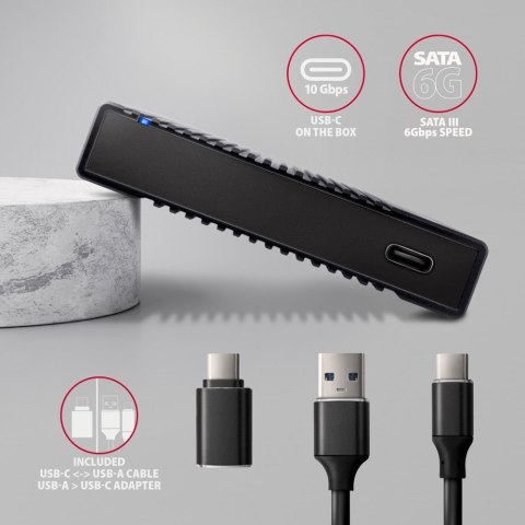 HDD ACC ENCLOSURE 2.5"/USB-C BLACK EE25-GTR AXAGON HDD ACC ENCLOSURE 2.5"/USB-C BLACK EE25-GTR AXAGON