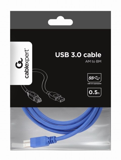 Kabel GEMBIRD CCP-USB3-AMBM-6 (USB 3.0 M - USB 3.0 Typu B F; 1,8m; kolor niebieski) Kabel GEMBIRD CCP-USB3-AMBM-6 (USB 3.0 M - USB 3.0 Typu B F; 1,8m; kolor niebieski)