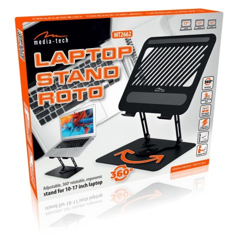 MEDIA-TECH REGULOWANA, OBRACANA, ERGONOMICZNA PODSTAWKA POD LAPTOPA LAPTOP STAND ROTO MT2662 MEDIA-TECH REGULOWANA, OBRACANA, ERGONOMICZNA PODSTAWKA POD LAPTOPA LAPTOP STAND ROTO MT2662