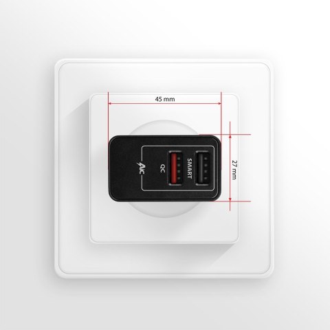 Axagon ACU-QS24 ładowarka do urządzeń przenośnych Smartfon Czarny Prąd przemienny Szybkie ładowanie Wewnętrzna Axagon ACU-QS24 ładowarka do urządzeń przenośnych Smartfon Czarny Prąd przemienny Szybkie ładowanie Wewnętrzna