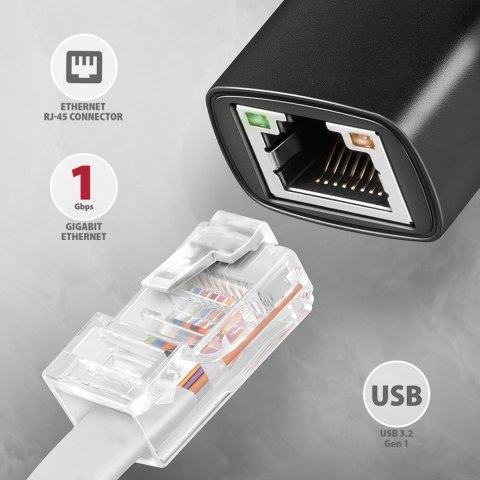 Axagon ADE-ARC USB-C 3.2 Gen 1 - Gigabit Ethernet 10/100/1000 Adapter - Adapter - Digital/Daten 1000 Mbit/s Axagon ADE-ARC USB-C 3.2 Gen 1 - Gigabit Ethernet 10/100/1000 Adapter - Adapter - Digital/Daten 1000 Mbit/s