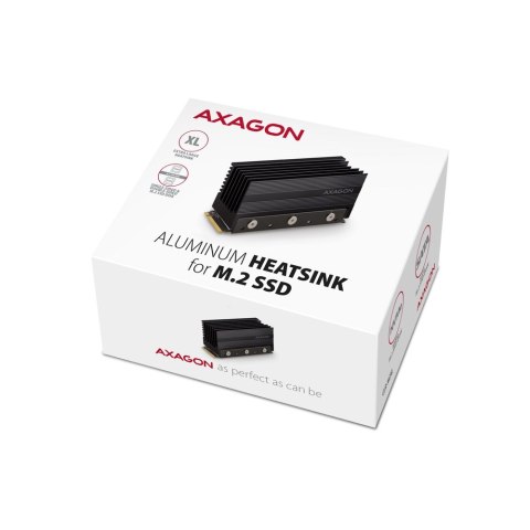 Axagon CLR-M2XL system chłodzenia komputerów M.2 NVMe SSD, Dysk SSD Radiator Czarny 1 szt. Axagon CLR-M2XL system chłodzenia komputerów M.2 NVMe SSD, Dysk SSD Radiator Czarny 1 szt.