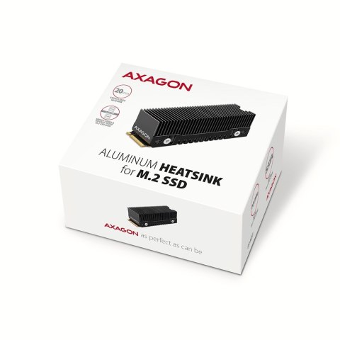 Axagon CLR-M2XT M.2 SSD Passivkühler Aluminium - 2280 M.2 NVMe SSD, Dysk SSD Radiator Czarny, Szary 1 szt. Axagon CLR-M2XT M.2 SSD Passivkühler Aluminium - 2280 M.2 NVMe SSD, Dysk SSD Radiator Czarny, Szary 1 szt.