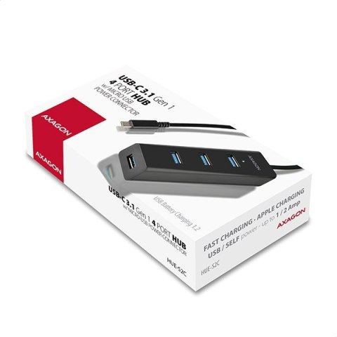 Axagon HUE-S2C huby i koncentratory USB 3.2 Gen 1 (3.1 Gen 1) Type-A 5000 Mbit/s Czarny Axagon HUE-S2C huby i koncentratory USB 3.2 Gen 1 (3.1 Gen 1) Type-A 5000 Mbit/s Czarny
