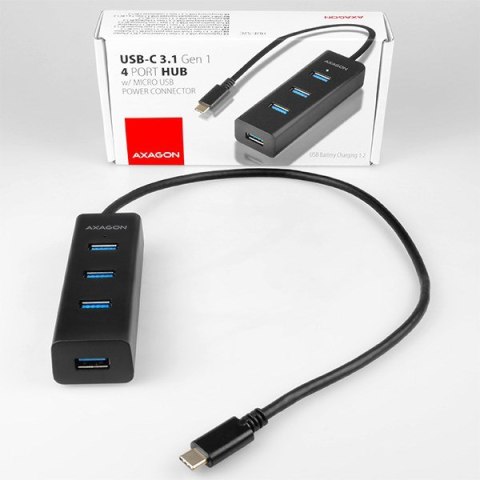 Axagon HUE-S2C huby i koncentratory USB 3.2 Gen 1 (3.1 Gen 1) Type-A 5000 Mbit/s Czarny Axagon HUE-S2C huby i koncentratory USB 3.2 Gen 1 (3.1 Gen 1) Type-A 5000 Mbit/s Czarny
