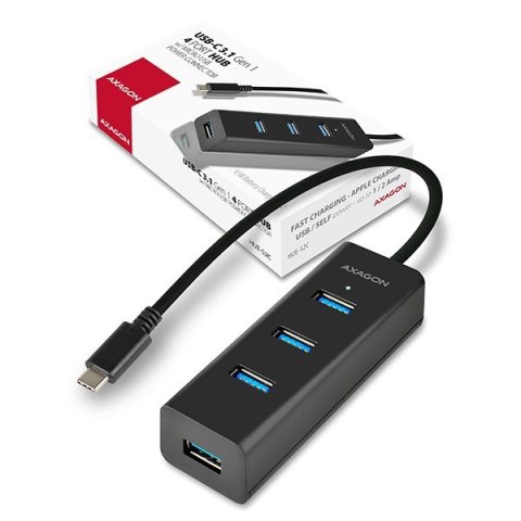 Axagon HUE-S2C huby i koncentratory USB 3.2 Gen 1 (3.1 Gen 1) Type-A 5000 Mbit/s Czarny Axagon HUE-S2C huby i koncentratory USB 3.2 Gen 1 (3.1 Gen 1) Type-A 5000 Mbit/s Czarny