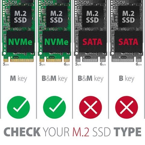 Axagon PCEM2-S adapter Wewnętrzny M.2 Axagon PCEM2-S adapter Wewnętrzny M.2