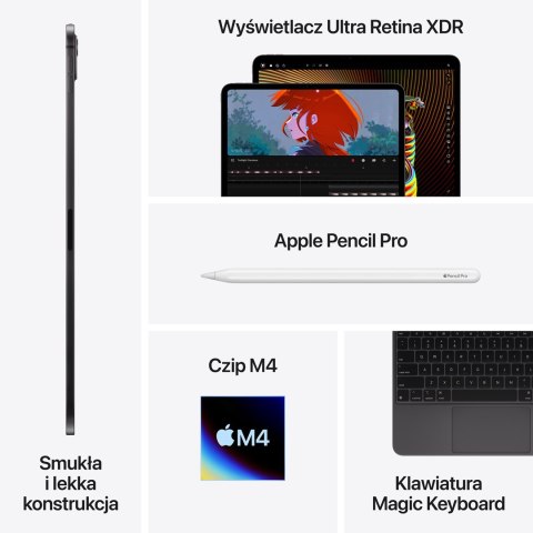 Apple iPad Pro Apple M 512 GB 27,9 cm (11") 8 GB Wi-Fi 6E (802.11ax) iPadOS 17 Srebrny