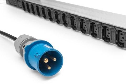 Digitus Basic IT PDU, 1-fazowy 16 A, 24 x C13, 3 x C19, kabel zasilający 3 m, wtyczka IEC 60309 16 A Digitus Basic IT PDU, 1-fazowy 16 A, 24 x C13, 3 x C19, kabel zasilający 3 m, wtyczka IEC 60309 16 A