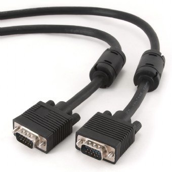 Gembird CC-PPVGA-15M-B kabel VGA VGA (D-Sub) Czarny
