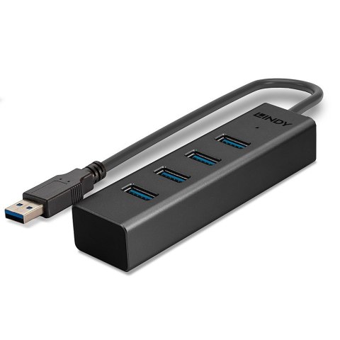 Lindy 43324 huby i koncentratory USB 3.2 Gen 1 (3.1 Gen 1) Type-A 5000 Mbit/s Czarny Lindy 43324 huby i koncentratory USB 3.2 Gen 1 (3.1 Gen 1) Type-A 5000 Mbit/s Czarny