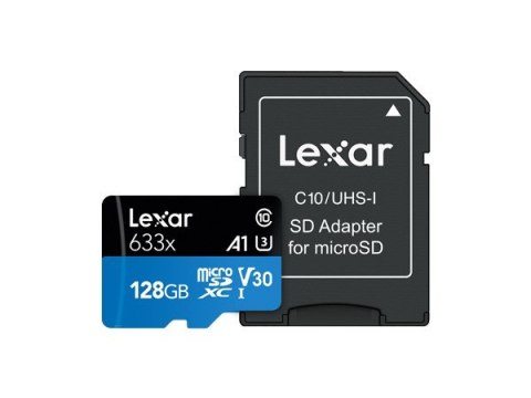 MEMORY MICRO SDXC 128GB UHS-I/W/ADAPTER LSDMI128BB633A LEXAR