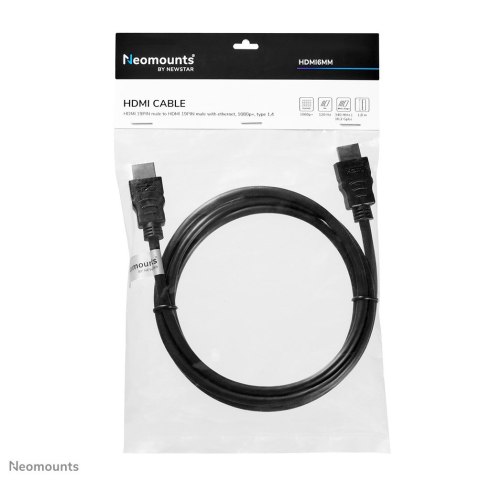 Neomounts HDMI6MM kabel HDMI 2 m HDMI Typu A (Standard) Czarny