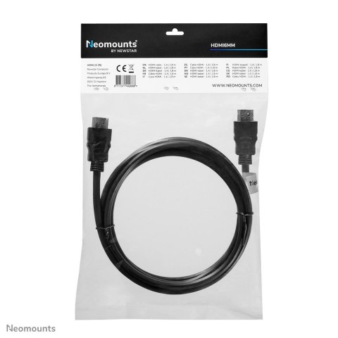 Neomounts HDMI6MM kabel HDMI 2 m HDMI Typu A (Standard) Czarny