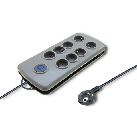 Qoltec 50162 ochrona przeciwprzepięciowa Szary 8 x gniazdo sieciowe 230 V 2,5 m Qoltec 50162 ochrona przeciwprzepięciowa Szary 8 x gniazdo sieciowe 230 V 2,5 m